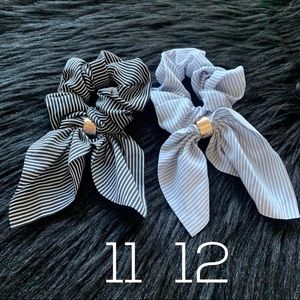 12 Piece Set Printed Satin Hair Tie Scrunchies